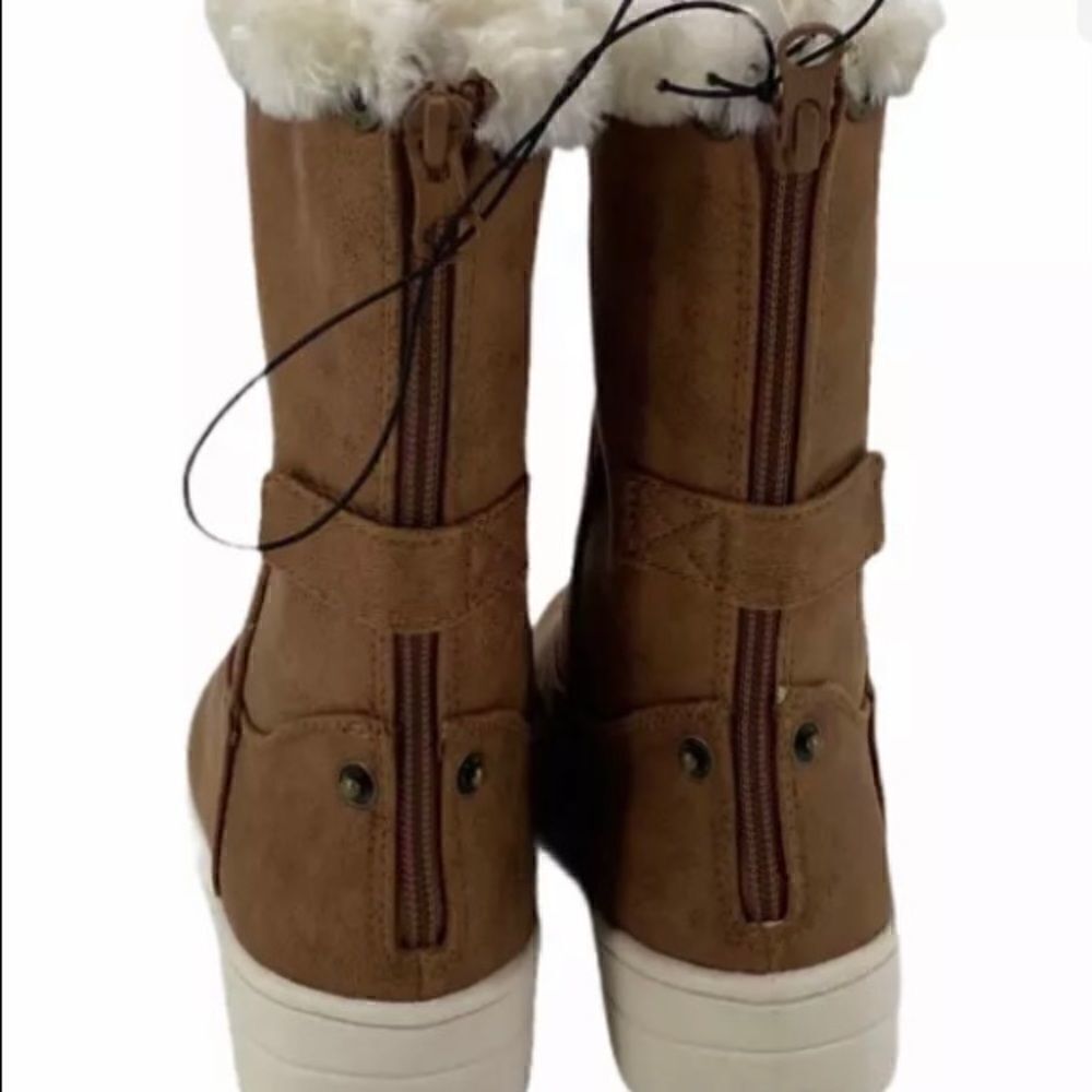 💥Cat & Jack Girl  faux suede shearling Boot -1 - Picture 3 of 11